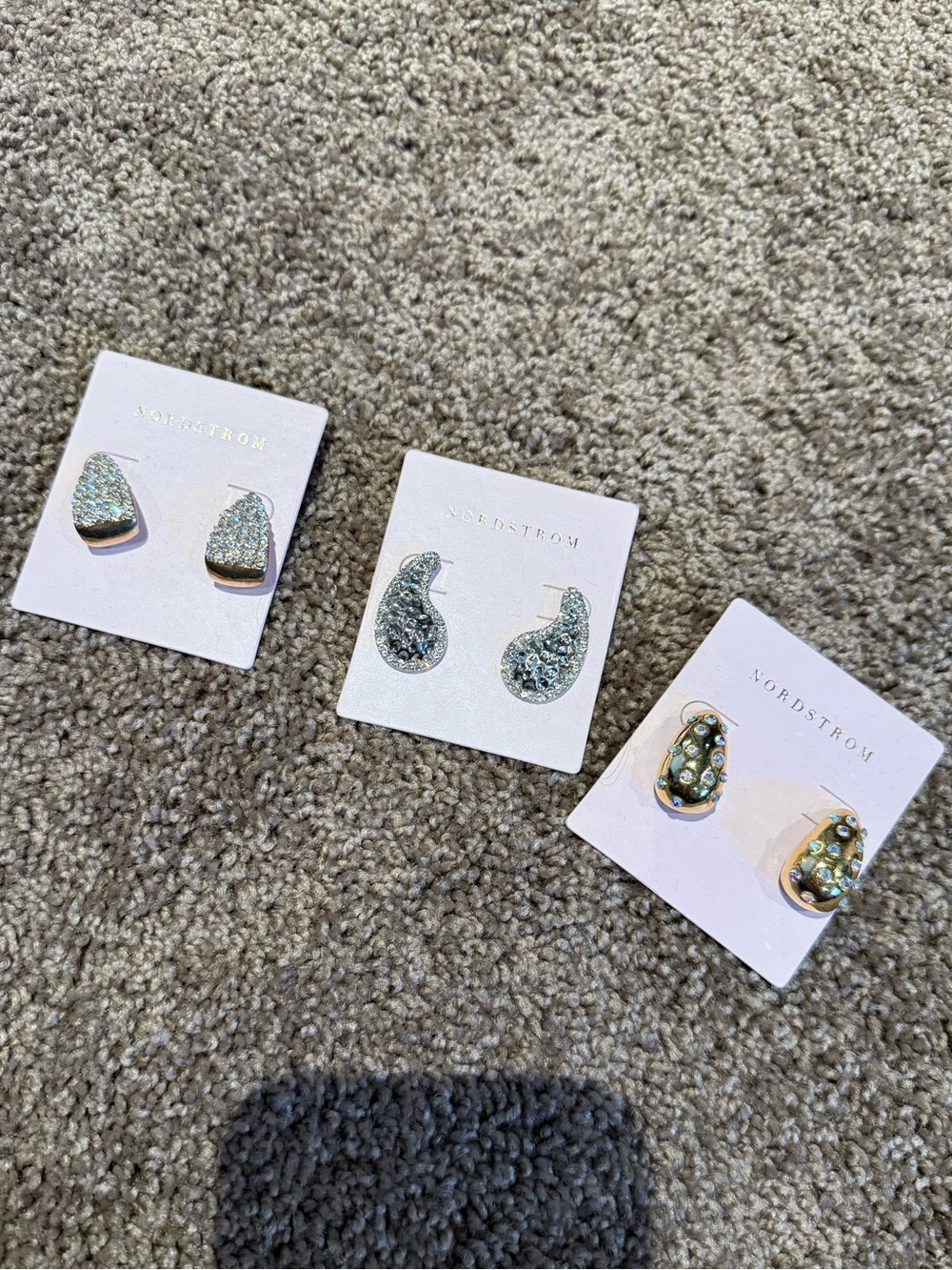 Bundle of 3 Brand New Nordstrom Pierced Earrings. Stunning and Gorgeous!